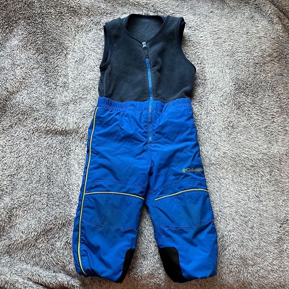 Boy's 3t Columbia snowsuit bibs fleece top